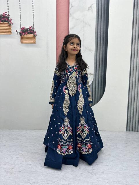 Launching Festival Special Crop Top Pc 528 Vichitra Blue Kids fashion wholesaler in Kolkata - wholesale export